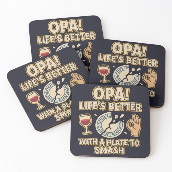 Item preview, Opa! Life's Better with a Plate to Smash Greek Celebration designed and sold by k3rstman1.