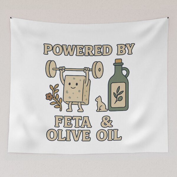 Aperçu de l'œuvre Propulsé par la feta et l'huile d'olive créée et vendue par k3rstman1.