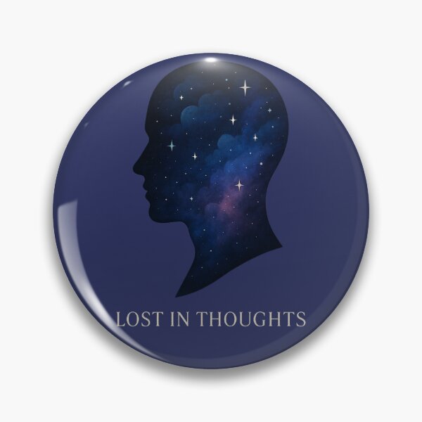 Item preview, Lost in Thoughts – Cosmic Starry Silhouette designed and sold by LoomisDreams.