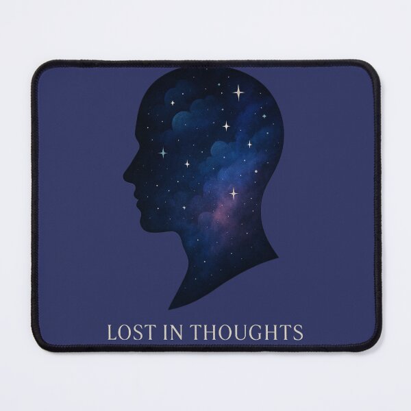 Item preview, Lost in Thoughts – Cosmic Starry Silhouette designed and sold by LoomisDreams.