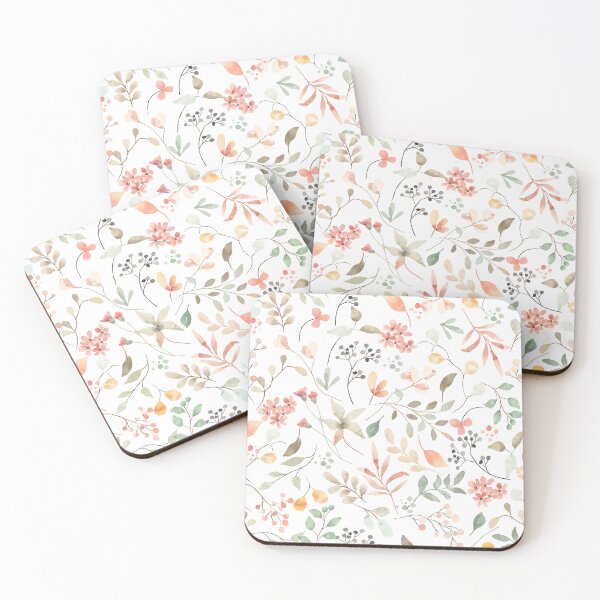 Item preview, Aesthetic Watercolor Pattern Flowers And Leaf designed and sold by AestHenni17.