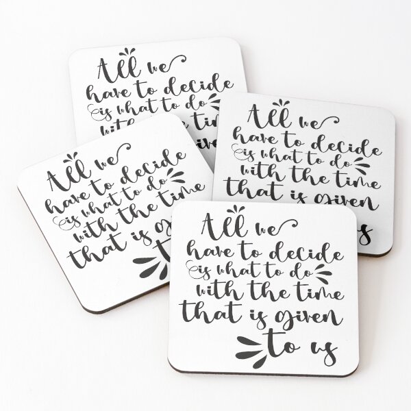 Item preview, What to Do With the Time – Tolkien Quote Minimalist designed and sold by AvviareArt.