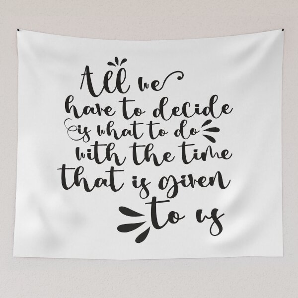 Item preview, What to Do With the Time – Tolkien Quote Minimalist designed and sold by AvviareArt.