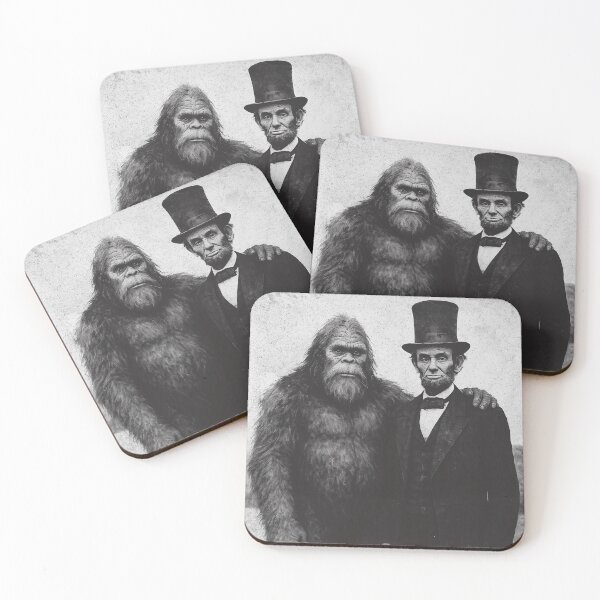 Item preview, Bigfoot And Abraham Lincoln Illustration designed and sold by H G  Designs.