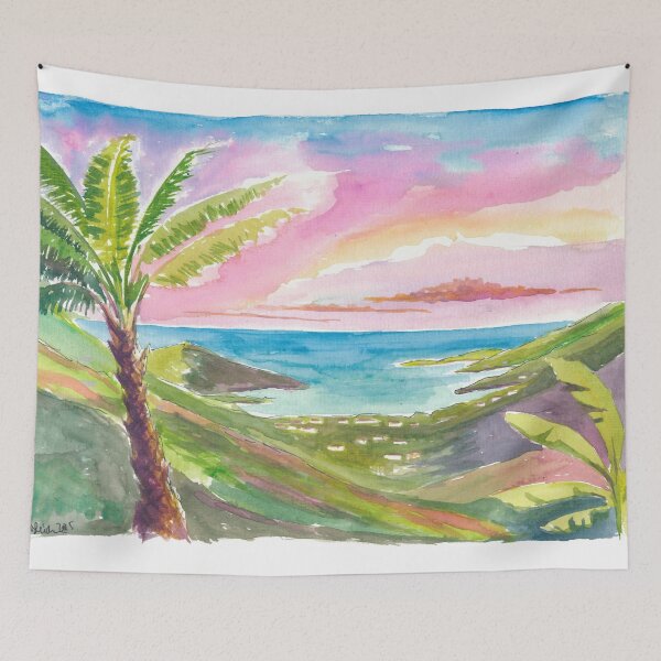 Item preview, Saint John USVI Palm Serenity Over Coral Bay designed and sold by artshop77.