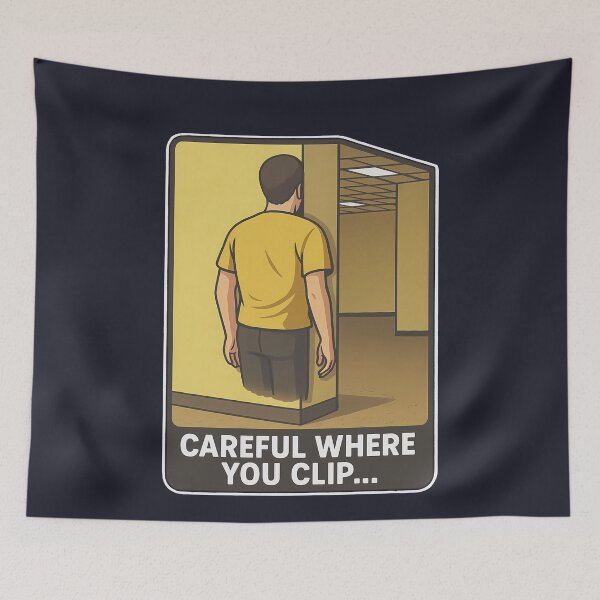 Item preview, Careful Where You Clip  Liminal Space Backrooms designed and sold by k3rstman1.