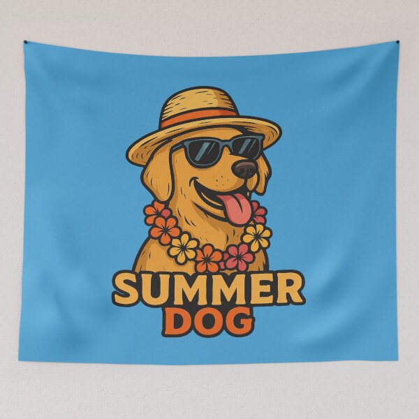 Item preview, Summer Dog - Cool Pup with sunglasses & Beach Vibes designed and sold by Nature's Palette.