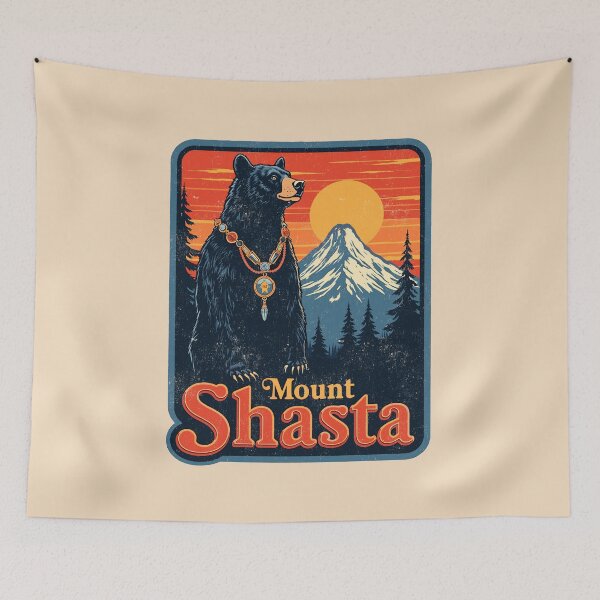 Item preview, Mount Shasta Guardian: Retro-Inspired Bear Graphic designed and sold by Vintagenaut Co..