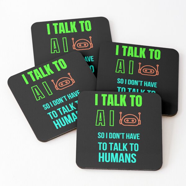 Item preview, I Talk to AI – Anti-Social Techcore Tee designed and sold by R3X .