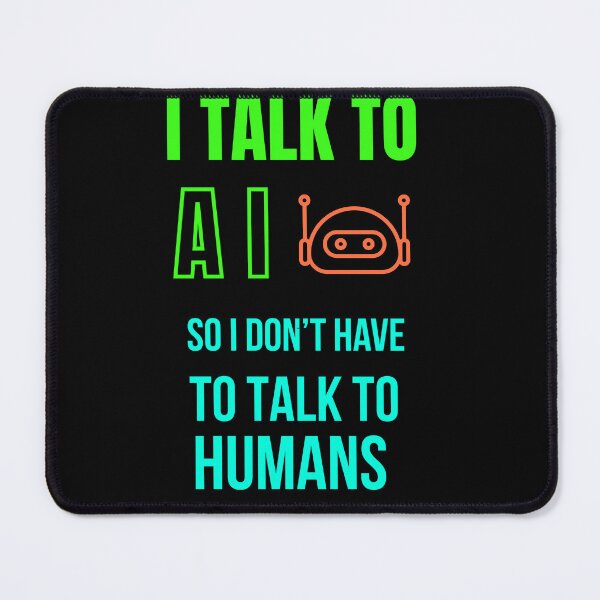 Item preview, I Talk to AI – Anti-Social Techcore Tee designed and sold by R3X .
