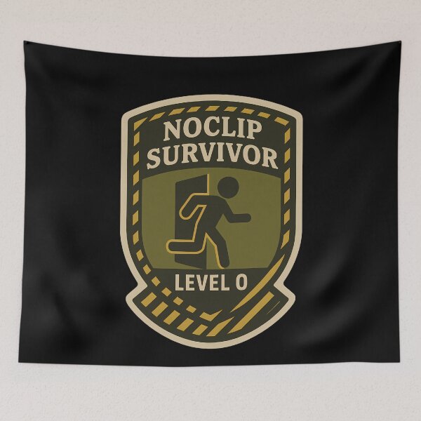 Item preview, Noclip Survivor Level 0 Achievement Badge designed and sold by k3rstman1.