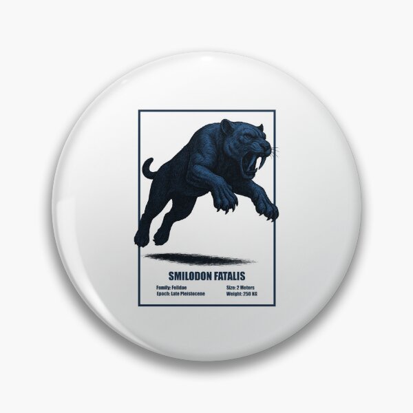 Item preview, Smilodon Fatalis – Vintage Prehistoric Illustration designed and sold by SlatoMato.