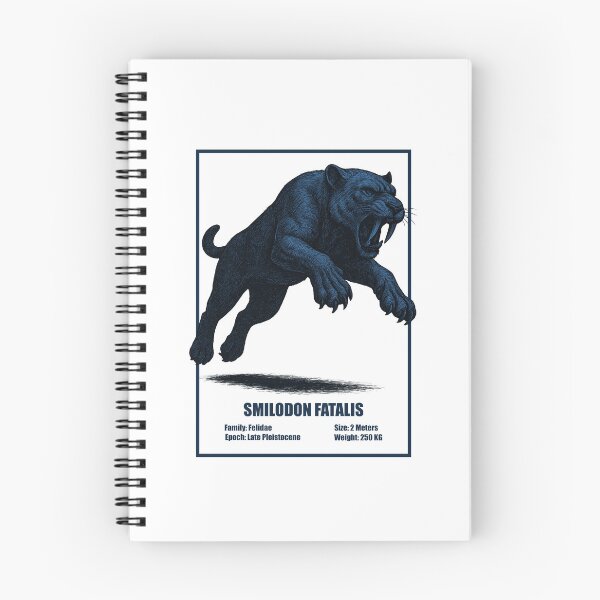 Item preview, Smilodon Fatalis – Vintage Prehistoric Illustration designed and sold by SlatoMato.