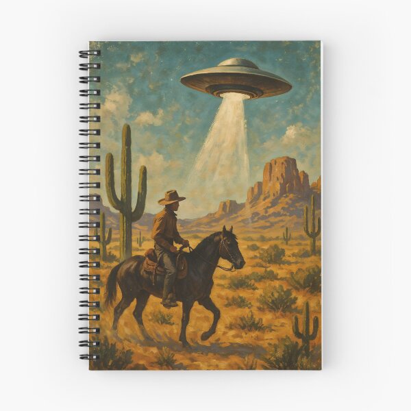 Item preview, Vintage Cowboy, Horse and UFO Encounter designed and sold by H G  Designs.