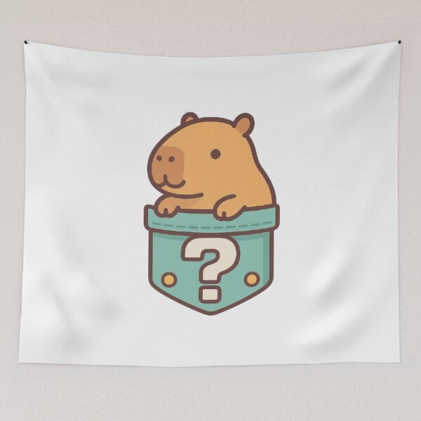 Item preview, Capybara Surprise dans une Poche designed and sold by MeowLoka ⭐⭐⭐⭐.