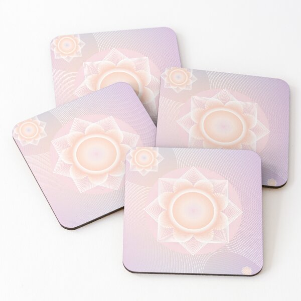 Item preview, Sacred geometry mystic radiance pastel peach lavender powder blue mint designed and sold by zephstudoartist.