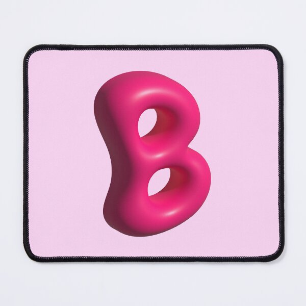 Item preview, 3D Pink Jelly Letter B – Glossy Bubble Alphabet Art designed and sold by uncoXab.