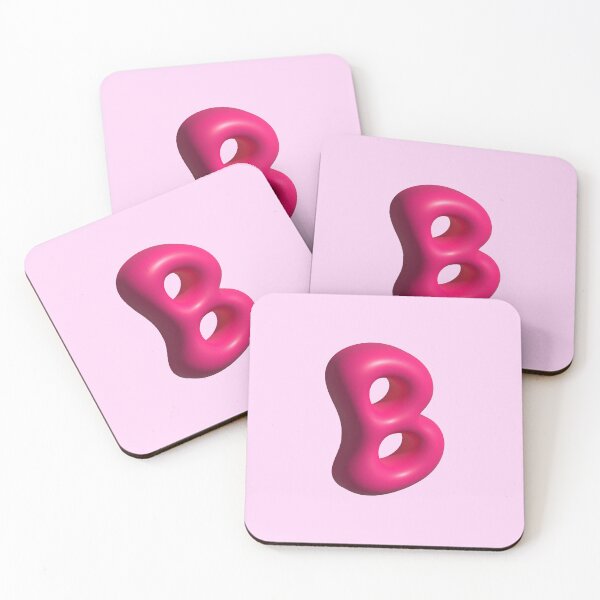 Item preview, 3D Pink Jelly Letter B – Glossy Bubble Alphabet Art designed and sold by uncoXab.
