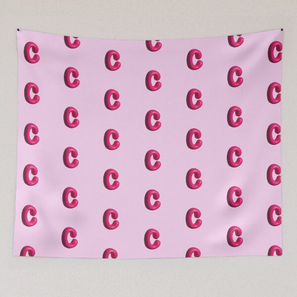 Item preview, 3D Pink Jelly Letter C – Glossy Bubble Alphabet Art designed and sold by uncoXab.