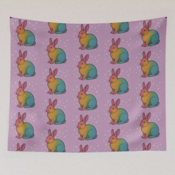 Item preview, Sparkling Rainbow Hare designed and sold by zzz888.