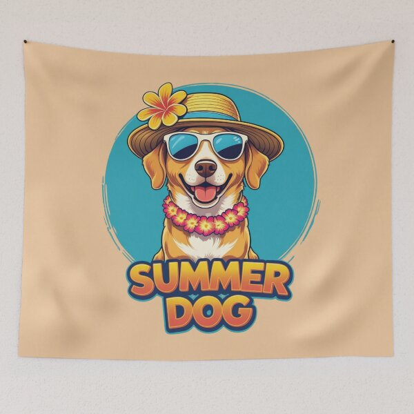 Item preview, Summer Dog - Cool Dog with sunglasses & Beach Vibes designed and sold by Nature's Palette.
