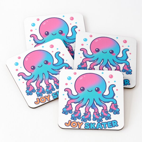 Item preview, Kawaii Octopus Wearing Rollerskates designed and sold by IslaKarisArt.