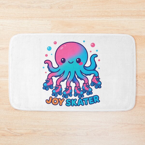Item preview, Kawaii Octopus Wearing Rollerskates designed and sold by IslaKarisArt.