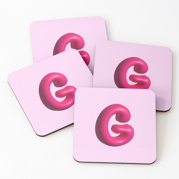 Item preview, 3D Pink Jelly Letter G – Glossy Bubble Alphabet Art designed and sold by uncoXab.