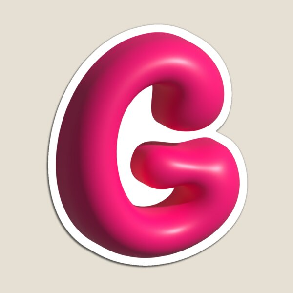 Artikelvorschau, 3D Pink Jelly Buchstabe G – Glänzende Blasen-Alphabet-Kunst entworfen und verkauft von uncoXab.