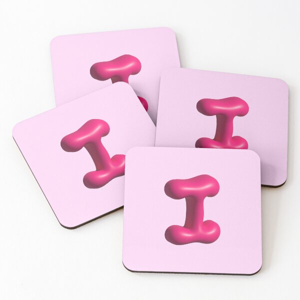Item preview, 3D Pink Jelly Letter I – Glossy Bubble Alphabet Art designed and sold by uncoXab.