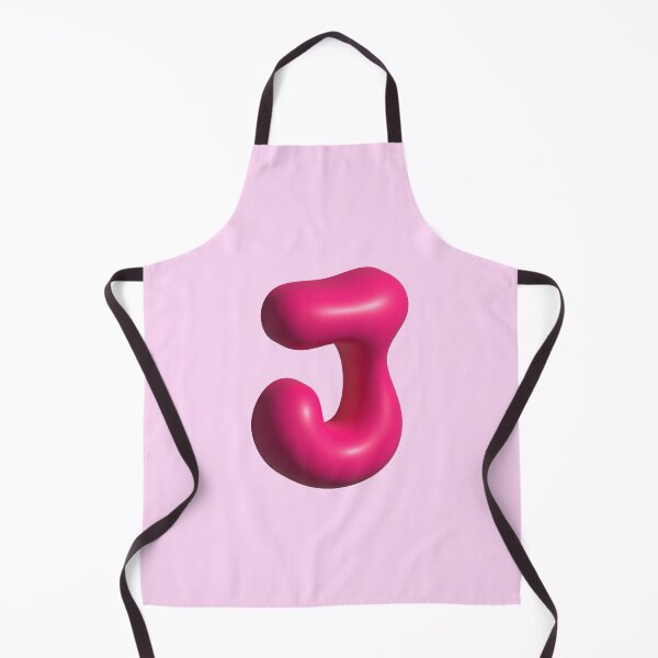 Item preview, 3D Pink Jelly Letter J – Glossy Bubble Alphabet Art designed and sold by uncoXab.