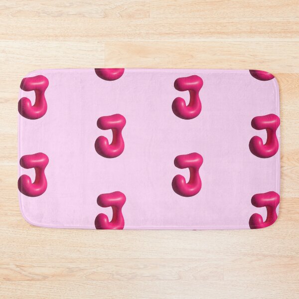 Item preview, 3D Pink Jelly Letter J – Glossy Bubble Alphabet Art designed and sold by uncoXab.