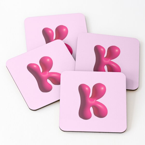 Item preview, 3D Pink Jelly Letter K – Glossy Bubble Alphabet Art designed and sold by uncoXab.