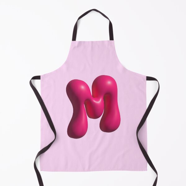 Item preview, 3D Pink Jelly Letter M – Glossy Bubble Alphabet Art designed and sold by uncoXab.