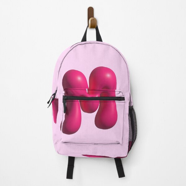 Item preview, 3D Pink Jelly Letter M – Glossy Bubble Alphabet Art designed and sold by uncoXab.