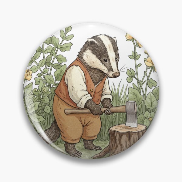 Item preview, "Mr. Badger's Chore Day" – A Woodland Woodcutter at Work designed and sold by Pasteltone.