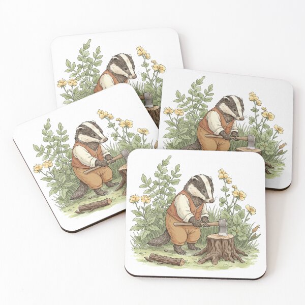 Item preview, "Mr. Badger's Chore Day" – A Woodland Woodcutter at Work designed and sold by Pasteltone.