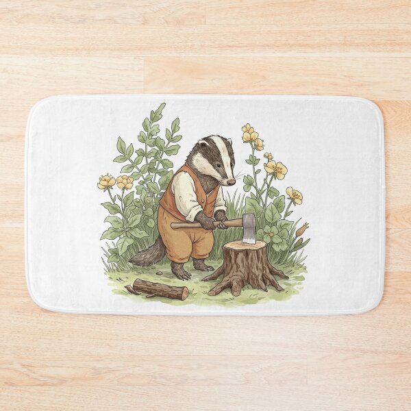 Item preview, "Mr. Badger's Chore Day" – A Woodland Woodcutter at Work designed and sold by Pasteltone.