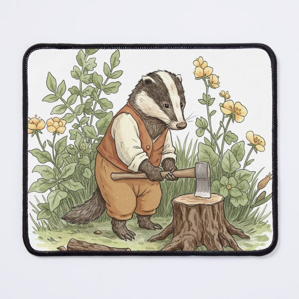 Item preview, "Mr. Badger's Chore Day" – A Woodland Woodcutter at Work designed and sold by Pasteltone.