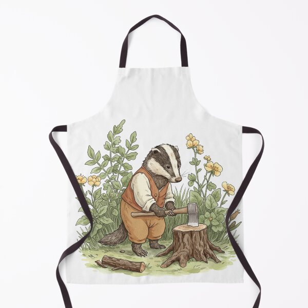 Item preview, "Mr. Badger's Chore Day" – A Woodland Woodcutter at Work designed and sold by Pasteltone.