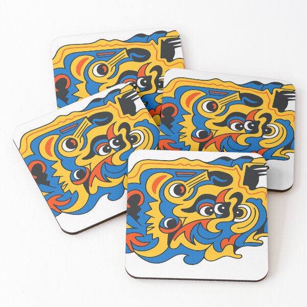 Item preview, Abstract color explosion – Pop Art in yellow, blue & red designed and sold by artbyefi.