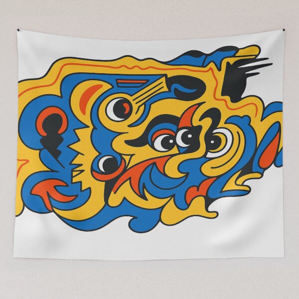 Item preview, Abstract color explosion – Pop Art in yellow, blue & red designed and sold by artbyefi.
