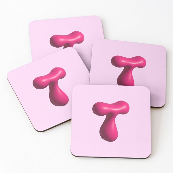 Item preview, 3D Pink Jelly Letter T – Glossy Bubble Alphabet Art designed and sold by uncoXab.