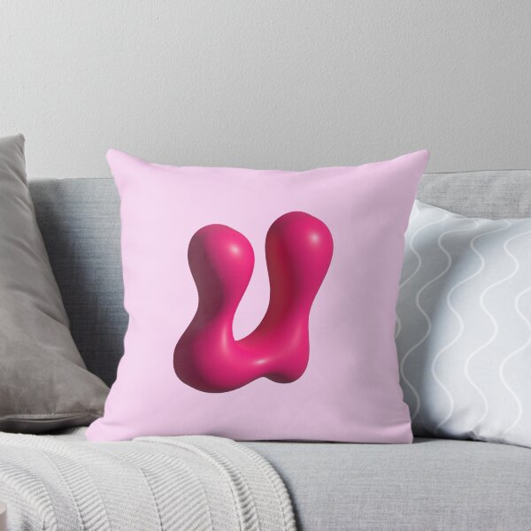 Item preview, 3D Pink Jelly Letter U – Glossy Bubble Alphabet Art designed and sold by uncoXab.
