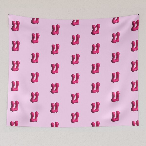 Item preview, 3D Pink Jelly Letter U – Glossy Bubble Alphabet Art designed and sold by uncoXab.
