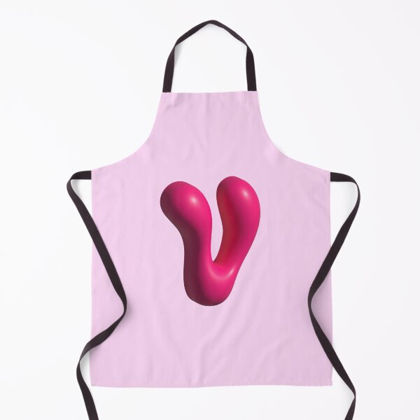 Item preview, 3D Pink Jelly Letter V – Glossy Bubble Alphabet Art designed and sold by uncoXab.
