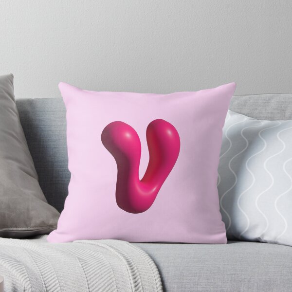 Item preview, 3D Pink Jelly Letter V – Glossy Bubble Alphabet Art designed and sold by uncoXab.