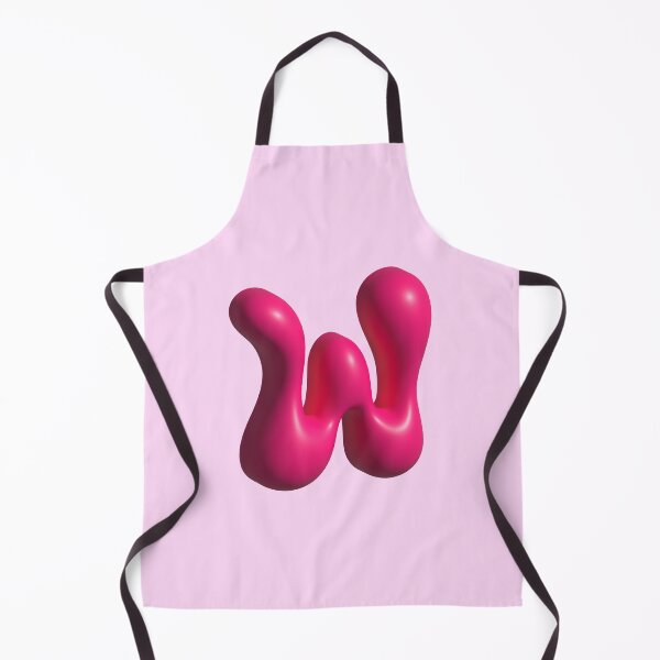 Item preview, 3D Pink Jelly Letter W – Glossy Bubble Alphabet Art designed and sold by uncoXab.