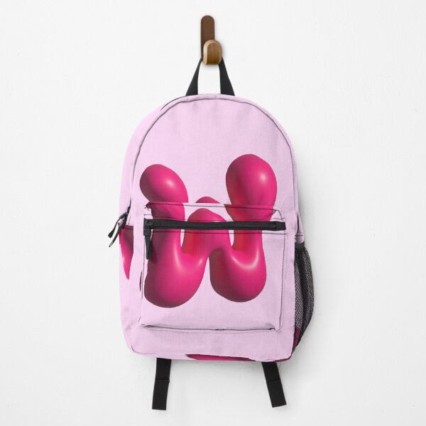 Item preview, 3D Pink Jelly Letter W – Glossy Bubble Alphabet Art designed and sold by uncoXab.