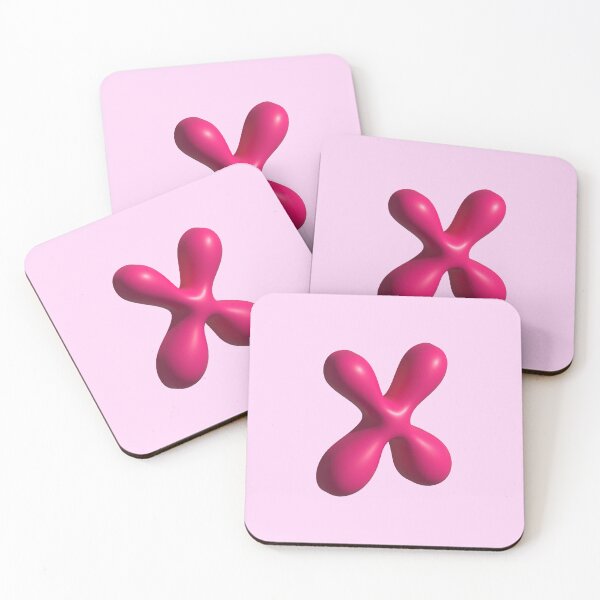 Item preview, 3D Pink Jelly Letter X – Glossy Bubble Alphabet Art designed and sold by uncoXab.